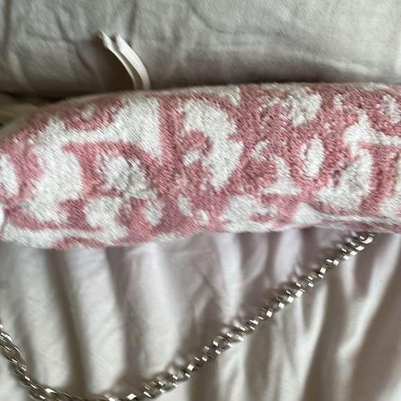 Pink & white Dior Terri cloth purse - Picture 2 of 6